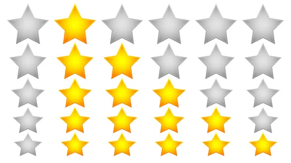 Star Rating Star Editable Illustration Isolated White — Stock Photo, Image