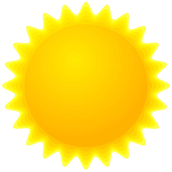 sun icon on white
