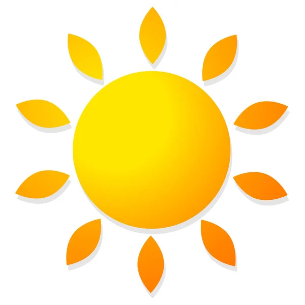Sun grafiki. Sun kształt na białym tle — Zdjęcie stockowe