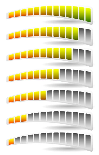 Progress, loading bars. Horizontal bars for measurement, compari — Stock Photo, Image
