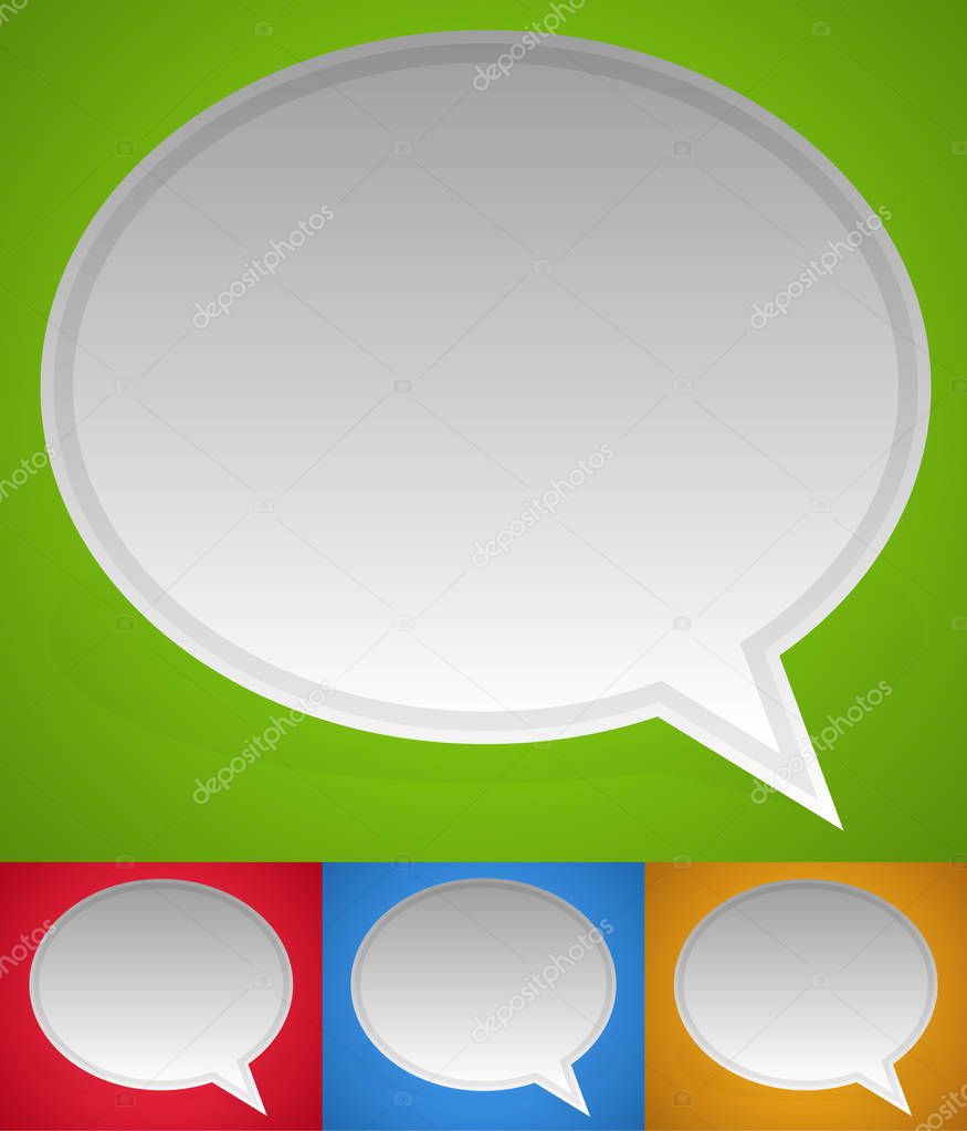 Big speech bubbles with space