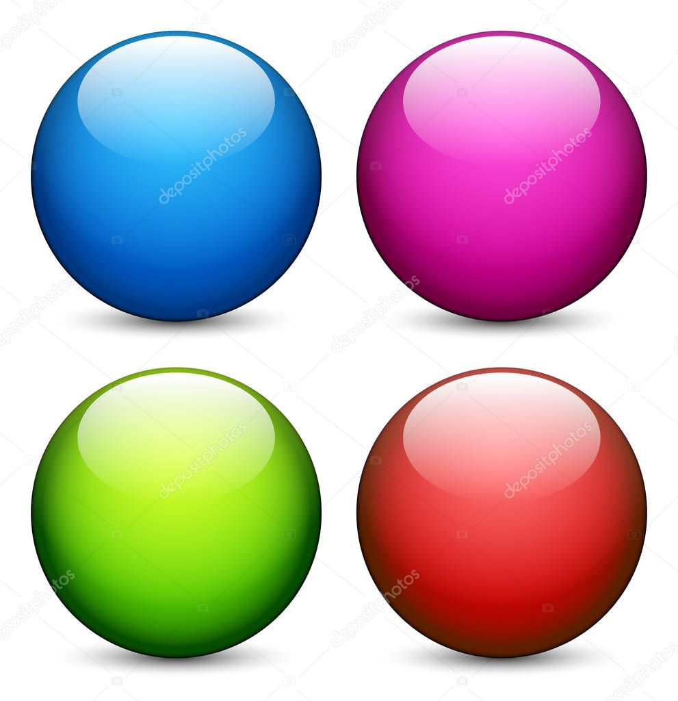 Colorful, shiny spheres