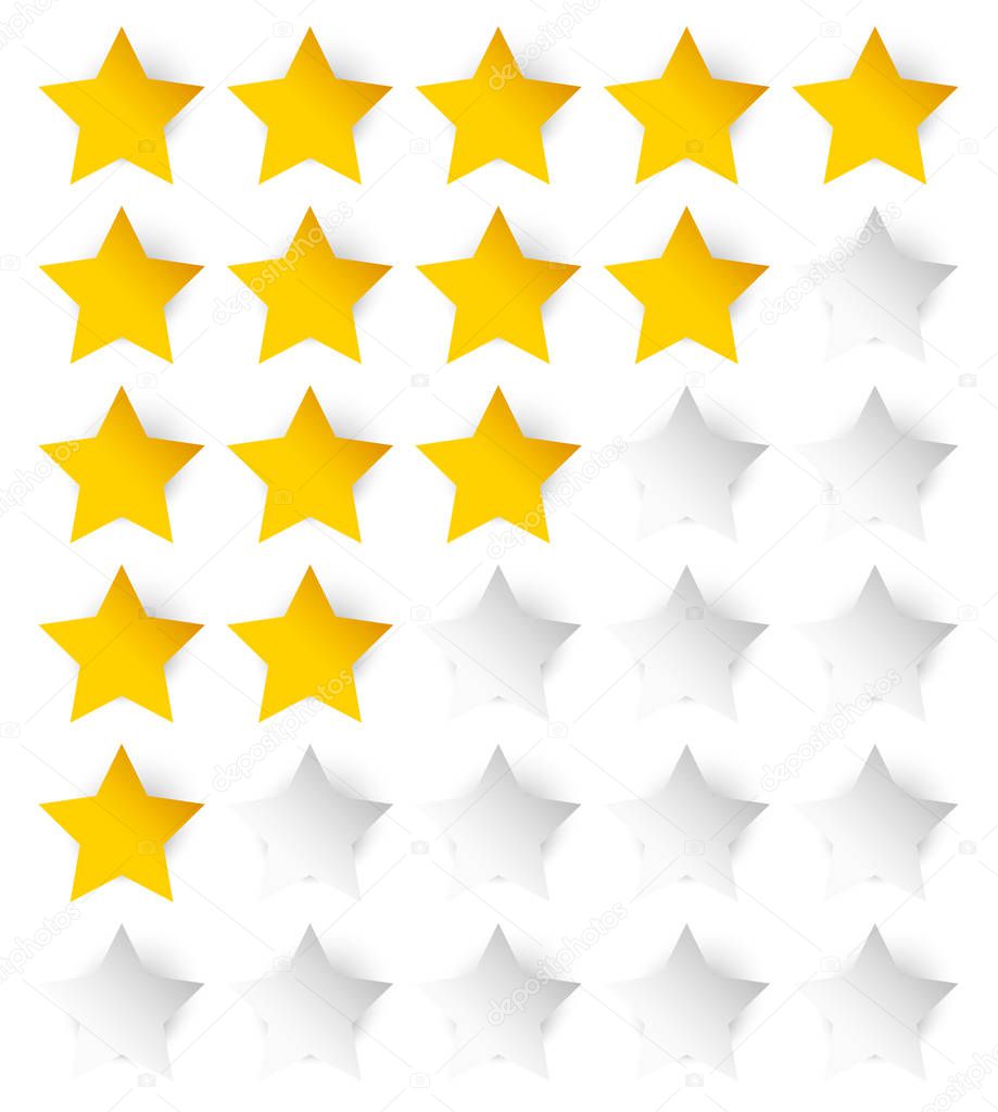 Stylish star rating template