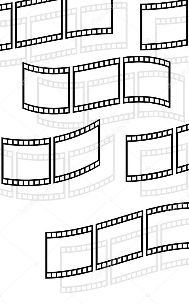 Filmstrips, film rolls illustration for photographic concepts.