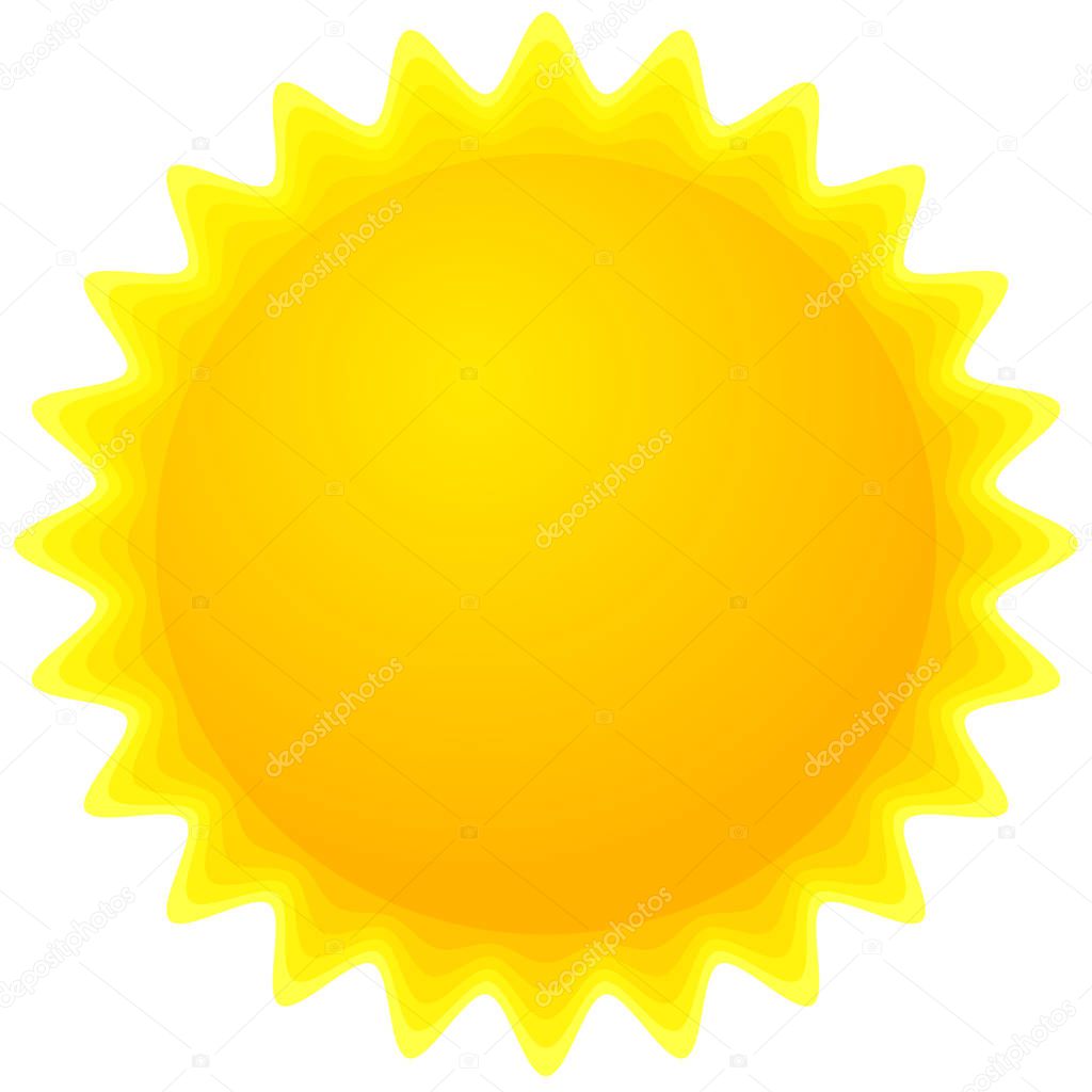 sun icon on white