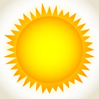 Güneş grafik, üzerinde beyaz izole küçük resim.