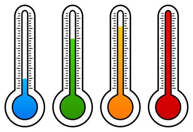 Thermometer graphics on white clipart