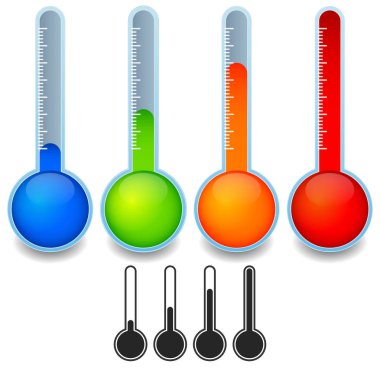 Termometre şablonları kümesi