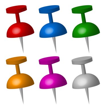 renkli parmak Tacks grubu