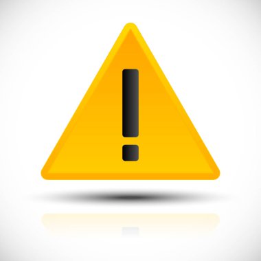 Üçgen yol işaret ünlem işareti ile