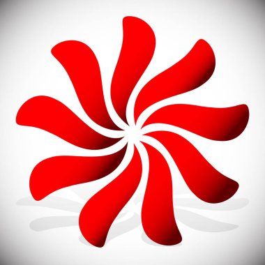 Eğri şekiller dönen soyut Radyal öğesi.