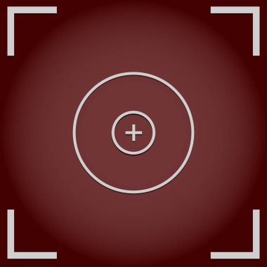 Kamera, ince artı, hedef işareti ile vizör arka plan.