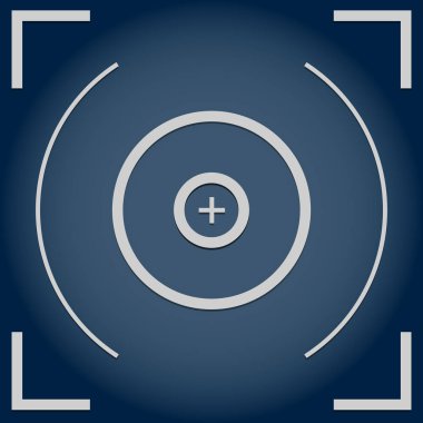 Kamera, ince artı, hedef işareti ile vizör arka plan.