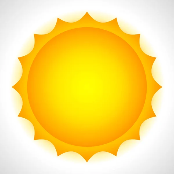 Słońce. Świecące słońce na białym. ilustracja — Zdjęcie stockowe