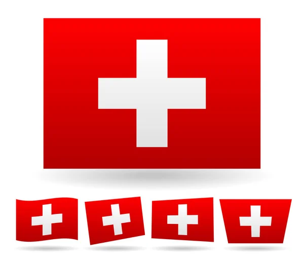 Swiss flag, flag of Switzerland — Stock Photo, Image