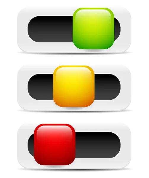 Button Switch Toggle Slider User Interface Elements Adjusters Gui Design — Stock Photo, Image