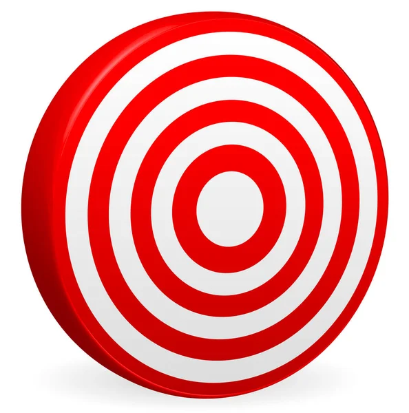 Heldere rode Target Render. Bullseye pictogram. Element voor Accu — Stockfoto