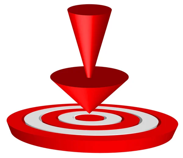 Red target with arrow — Stock Photo, Image