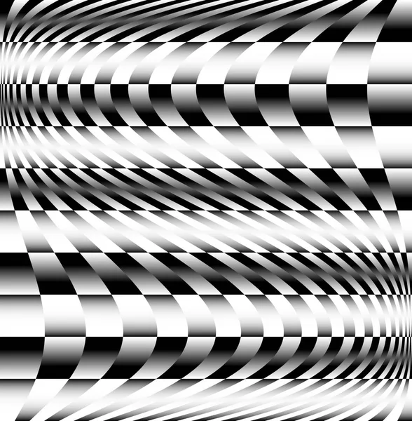 Checkered pattern with wave effect — Stock Photo, Image