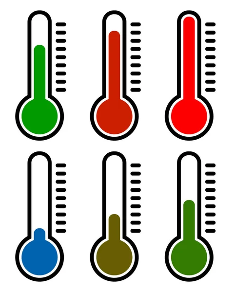 Termómetro activado. ilustração. Temperaturas frias e quentes . — Fotografia de Stock