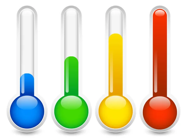 Thermometer Grafik Auf Weiß — Stockfoto