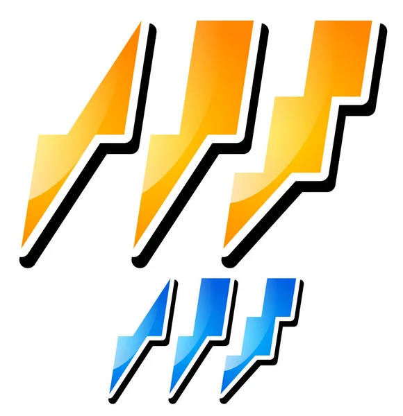 Thunderbolt, Lightening ikoner — Stockfoto
