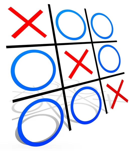 Tic tac toe med match — Stockfoto