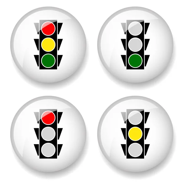 Classic traffic lamp icons. illustration. — Stock Photo, Image