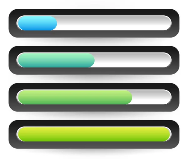 Horizontal Progress, Loading Bars. Meters, Level Indicators. — Stock Photo, Image