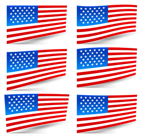 Set de banderas USA —  Fotos de Stock