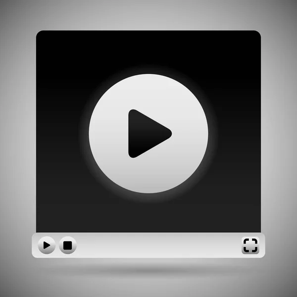 Video Player Template. White Color Scheme — Stock Photo, Image
