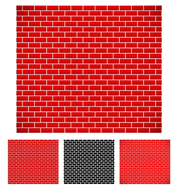 Brickwalls입니다. 음영 처리, 윤곽선 및 그라데이션 없이 버전 — 스톡 사진