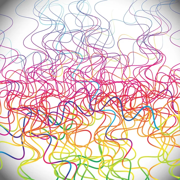 Lignes ondulées abstraites, illustration artistique en couleurs du spectre. S — Photo