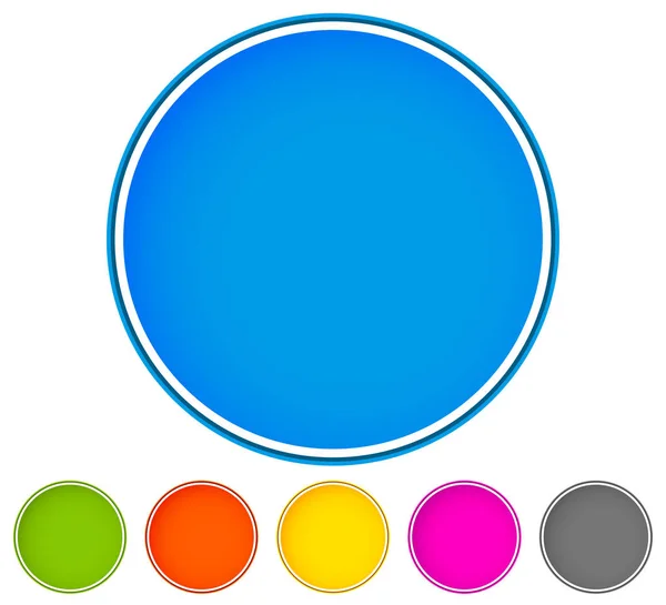 空按钮，图标背景的 6 种颜色 — 图库照片