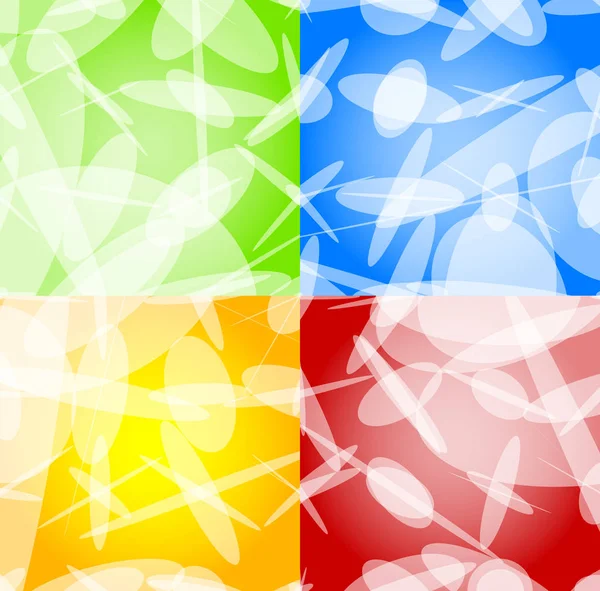 Fundo abstrato definido em quatro cores. Verde, azul, laranja, vermelho — Fotografia de Stock