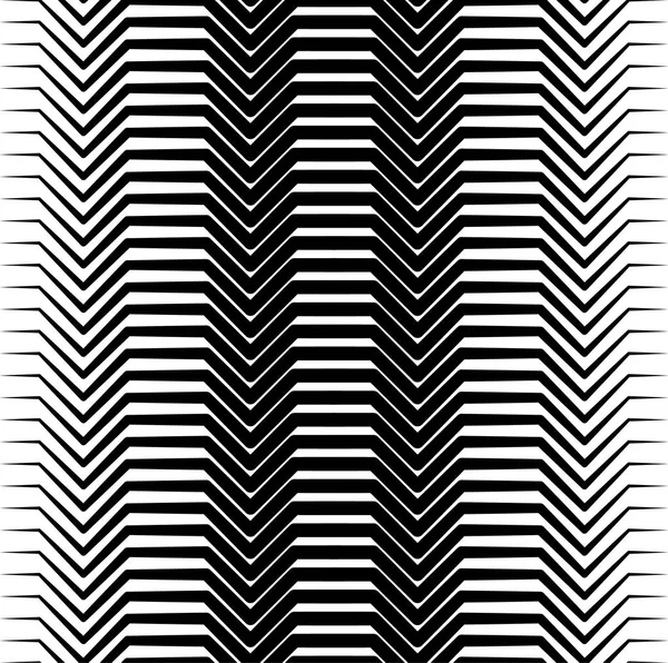 Black and white horizontal zigzag lines abstract pattern. Seamle — Stock Photo, Image