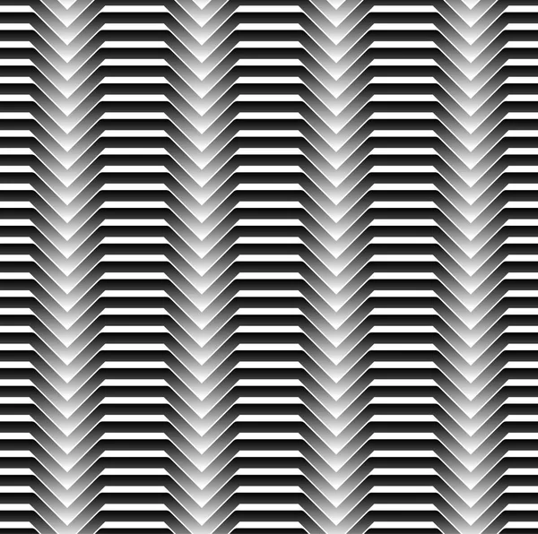 Black and white horizontal zigzag lines abstract pattern. Seamle — Stock Photo, Image