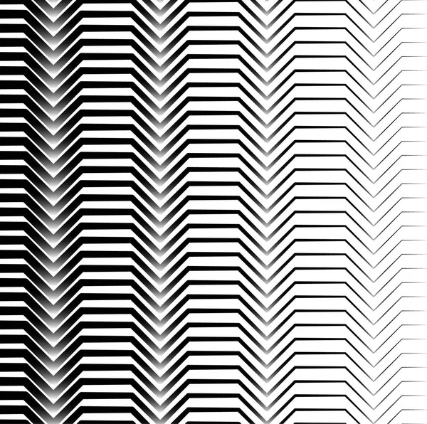 黒と白の横線のジグザグ パターンを抽象化します。Seamle — ストック写真