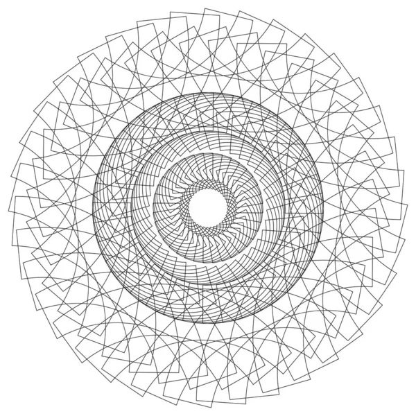 Elemento de líneas circulares abstractas. Forma geométrica mandala — Vector de stock