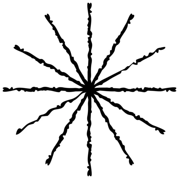 Lignes radiales grogneuses — Image vectorielle