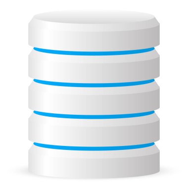 3d silindir. Datacenter, webhosting, sabit disk simgesi
