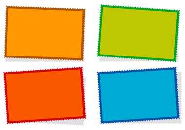 Posta, posta damgası grafik öğesi beyaz izole