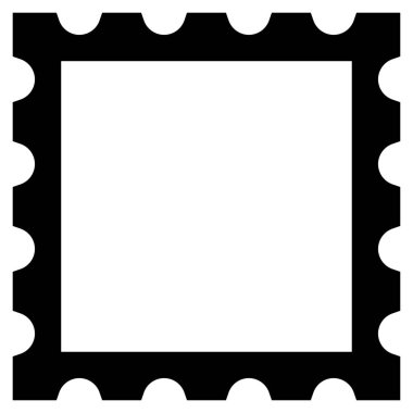 Posta, posta damgası grafik öğesi beyaz izole