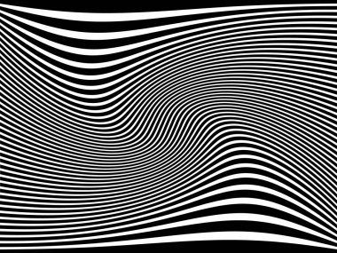 Wavy, waving lines horizontal background / pattern. Stripes with clipart