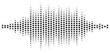 Kanalların noktalı çizgileri ile soyut ekolayzır öğesi