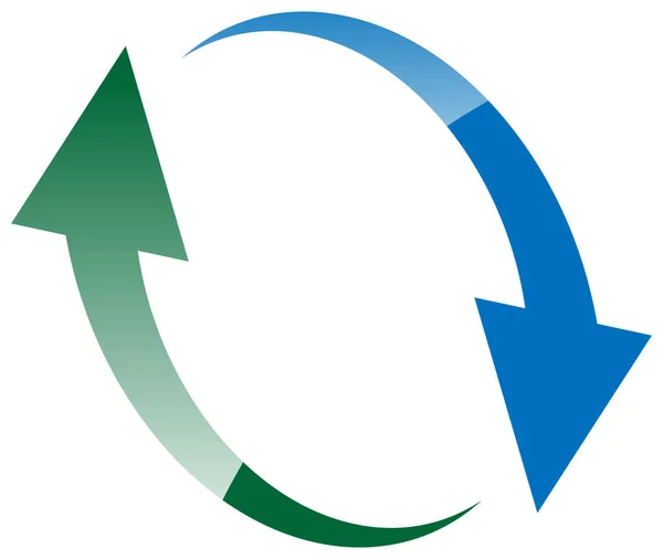 Seta circular.Loop, ícone de rotação — Vetor de Stock