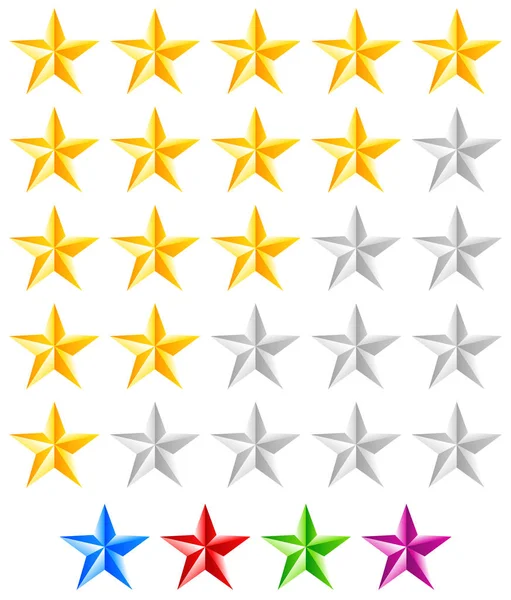 5 Star rating — Stock Vector