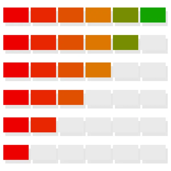 Barra de progresso, gráfico de barras —  Vetores de Stock