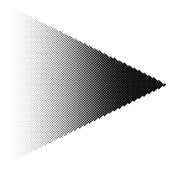 Halftoonpijl met vervaagde gradiënt. Vorm met halve Toon pijl — Stockvector