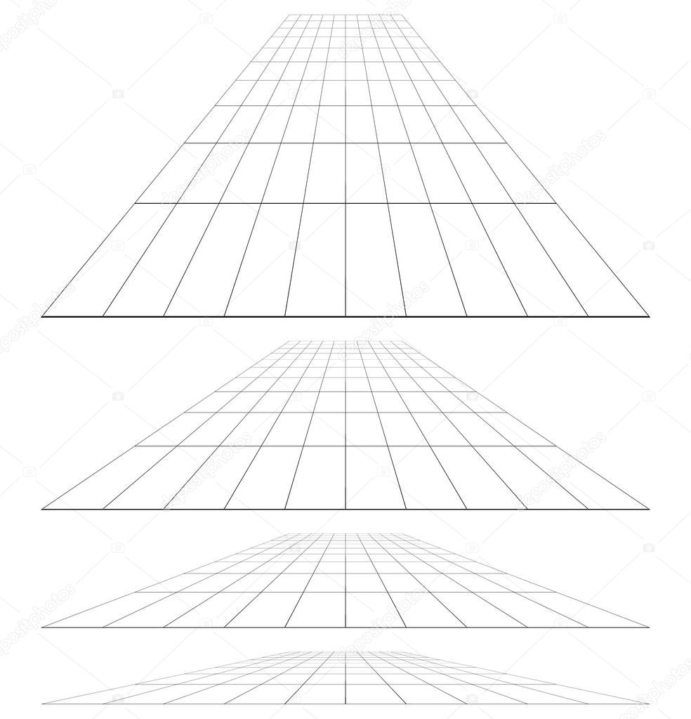 3d grid in perspective